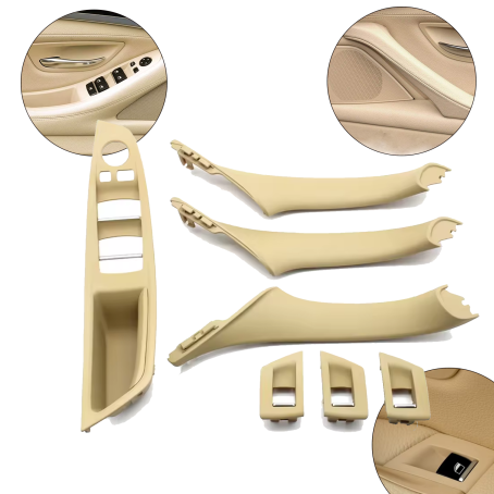 Set complet de mânere interioare pentru BMW Seria 5 F10 F11, bej, piese interioare