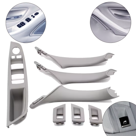 Set complet de mânere interioare pentru BMW Seria 5 F10 F11, gri, piese interioare