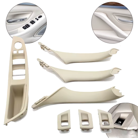Set complet de mânere interioare pentru BMW Seria 5 F10 F11, bej deschis, piese interioare