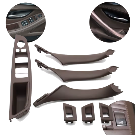 Set complet de mânere interioare pentru BMW Seria 5 F10 F11, moka, piese interioare