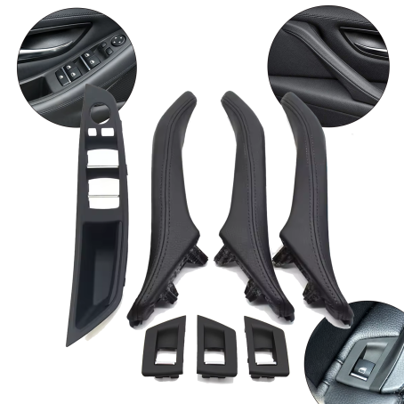 Set complet de mânere interioare pentru BMW Seria 5 F10 F11, negre - mânere întregi