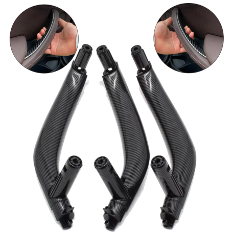 Set de 3 mânere interioare pentru BMW X5 X6 F15 F16, carbon, piese interioare