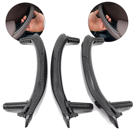 Set de 3 mânere interioare complete pentru BMW X5 X6 F15 F16, carbon