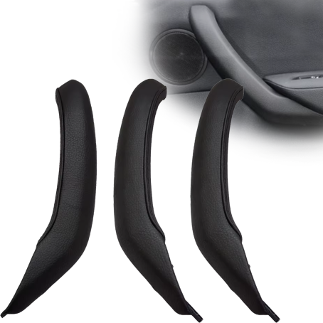 Set de 3 mânere interioare pentru BMW X3 X4 F25 F26, negre, huse din piele