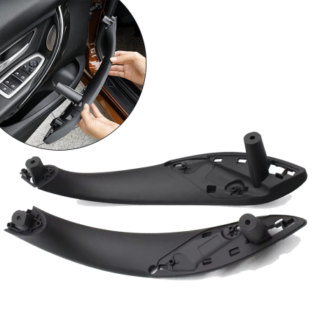 Set mânere interioare față pentru BMW Seria 3 4 (modele F, 2013–2020), negre – piese interioare