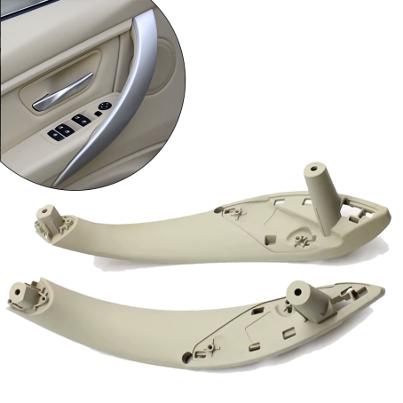 Set mânere interioare față pentru BMW Seria 3 4 (modele F, 2013–2020), bej deschis– piese interioare