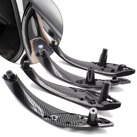Set complet toate mânerele interioare pentru BMW Seria 3 F30 F31 F35 M3 F80, carbon – piese interioare