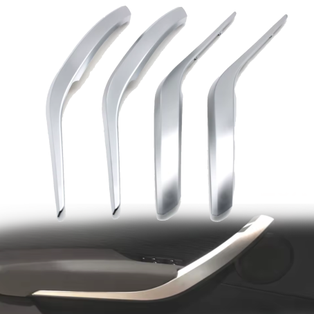 Set de 4 mânere interioare pentru BMW X1 E84, gri-argintiu