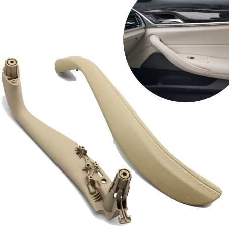 Mâner interior dreapta față bej pentru BMW seria 5 G30 G31 G38 M5 F90, 2 piese
