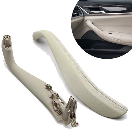Mâner interior dreapta față bej deschis pentru BMW seria 5 G30 G31 G38 M5 F90, 2 piese