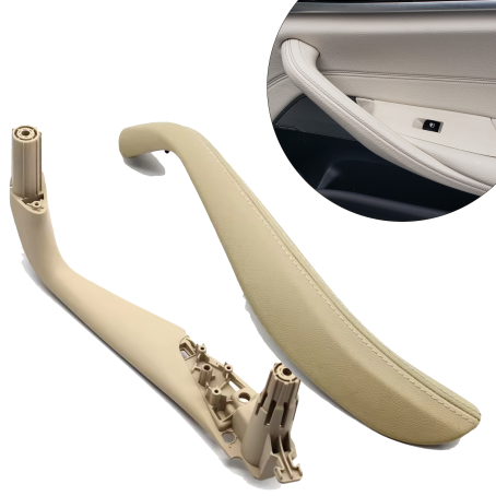 Mâner interior spate dreapta bej pentru BMW seria 5 G30 G31 G38 M5 F90, 2 piese