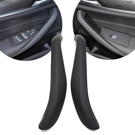 Set de 2 huse interioare din piele pentru BMW seria 5 G30 G31 G38 M5 F90, negre - stânga și dreapta