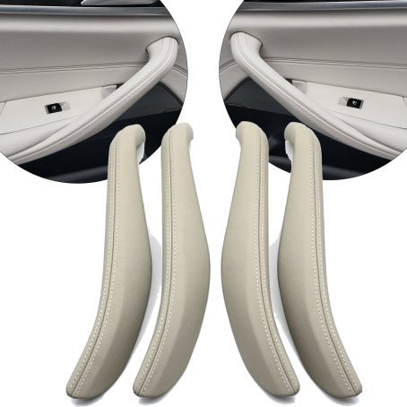 Set huse interioare din piele pentru BMW seria 5 G30 G31 G38 M5 F90, bej deschis, 4 buc.