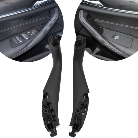 Set mânere interioare față pentru BMW Seria 5 G30 G31 G38 M5 F90, negru, piese interioare
