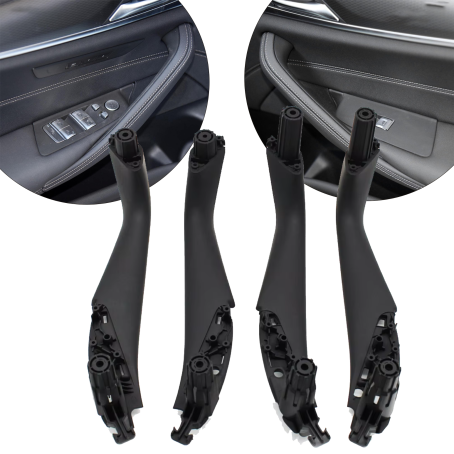 Set mânere interioare ușă pentru BMW Seria 5 G30 G31 G38 M5 F90, negru, piese interioare