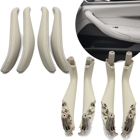 Set complet mânere interioare uși pentru BMW Seria 5 G30 G31 G38 M5 F90, bej deschis
