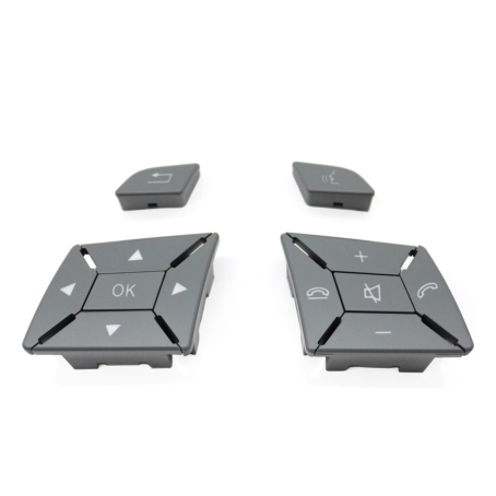Butoane pentru volan pentru Mercedes-Benz W204 W212 W207 X204 W246 W218 W176 W172 A/B/C/E/GLK/CLA, gri deschis