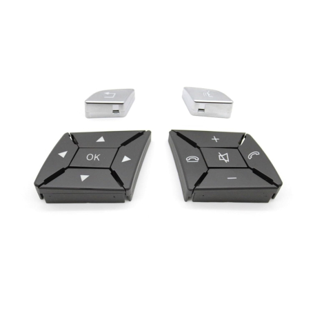 Butoane pentru volan pentru Mercedes-Benz ML, GL, GLE, G W166 W463, Gri inchis cu crom