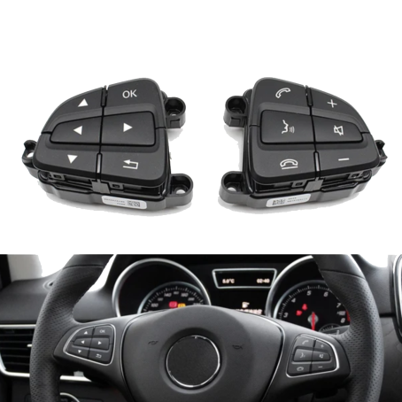 Butoane pentru volan cu bază pentru Mercedes-Benz W166 W218 W213 W172 W292, negru