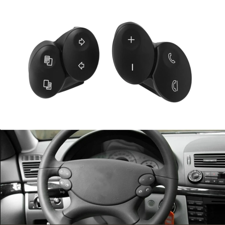 Butoane volan pentru Mercedes W463 W209 W211 W219 / CLK / E / CLS, Negru