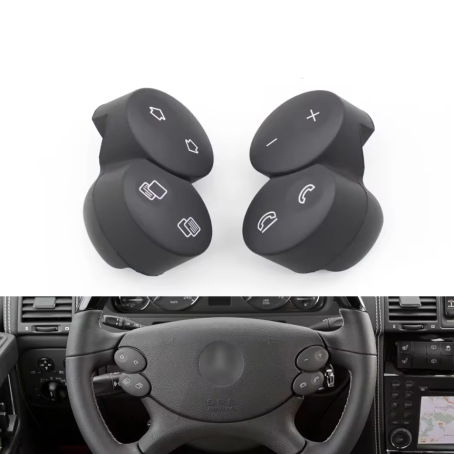 Butoane volan pentru Mercedes W463 W209 W211 W219 / CLK / E / CLS, Gri închis