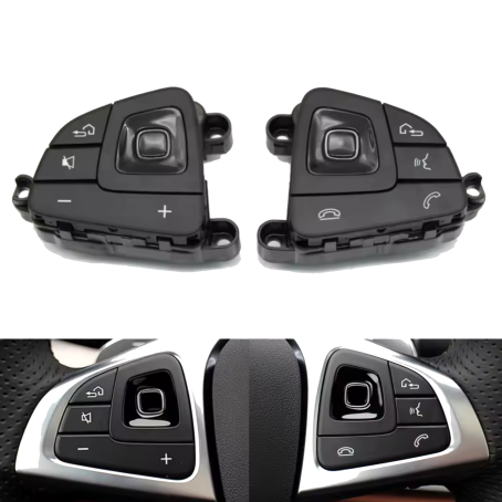 Butoane volan cu suport pentru Mercedes Clasa E W213 W238 (2016-2018), Negru