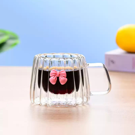 Cana cu fund dublu și panglică, 220 ml