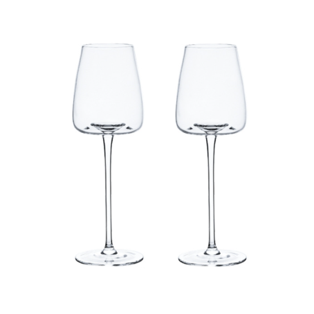 Set de 2 pahare de cristal pentru vin - 340 ml, universale pentru vin alb, roșu și rose