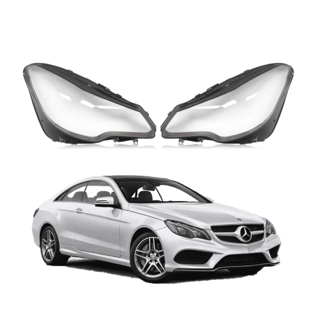 Комплект стъкла за фарове на Mercedes-Benz E class W207 Coupe (14-16), ляво и дясно 