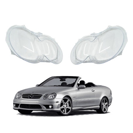 Комплект стъкла за фарове на Mercedes-Benz W209 CLK (05-08), ляво и дясно 