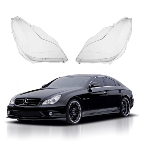 Комплект стъкла за фарове на Mercedes-Benz W219 CLS  (04-09), ляво и дясно 