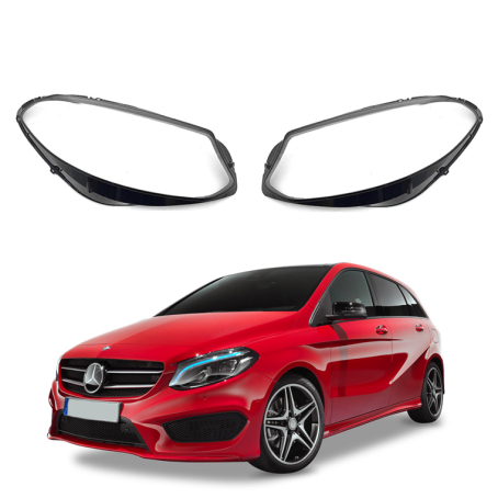 Комплект стъкла за фарове на Mercedes-Benz B class W246 (16-19), ляво и дясно 