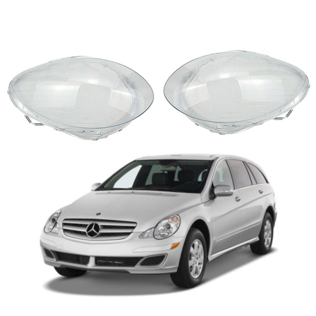 Комплект стъкла за фарове на Mercedes-Benz R class W251 (06-09), ляво и дясно 