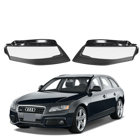 Комплект стъкла за фарове на Audi A4 B8 (08-11), ляво и дясно 