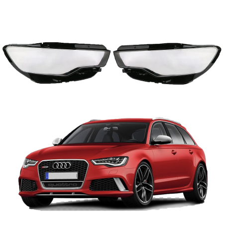 Комплект стъкла за фарове Audi A6 C7 (12-14), ляво и дясно 