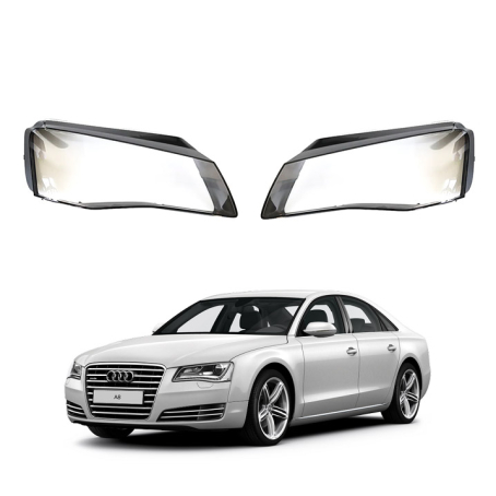 Комплект стъкла за фарове Audi A8 D4 LED (10-13) , ляво и дясно 