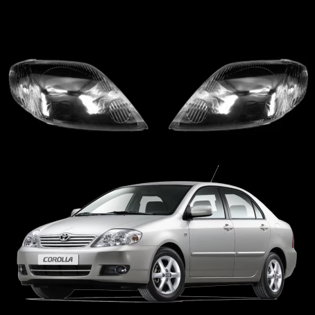 Комплект стъкла за фарове за Toyota Corolla (03) US, ляво и дясно 
