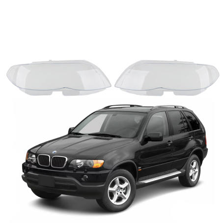 Комплект стъкла за фарове на BMW X5 E53 (00-03), ляво и дясно 