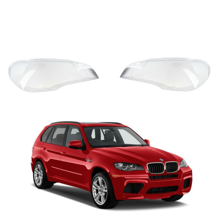 Комплект стъкла / капаци за фарове за BMW X5 E70 (07-14), ляво и дясно 