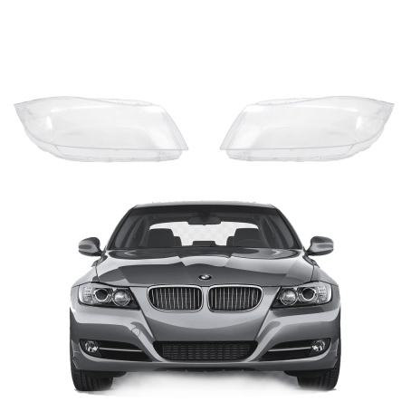 Комплект стъкла / капаци за фарове за BMW 3 Серия E90 E91 Facelift (07-12), ляво и дясно 