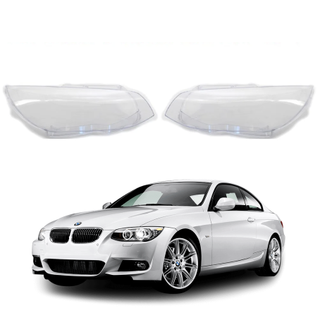 Комплект стъкла / капаци за фарове за BMW 3 Серия E92 E93 Facelift (10-14), ляво и дясно 