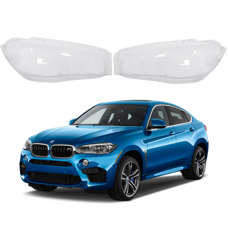 Комплект стъкла за фарове за BMW X6 F16 2014-2017, ляво и дясно 