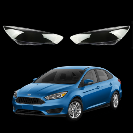 Комплект стъкла / капаци за фарове за Ford Focus, (15-18), ляво и дясно 