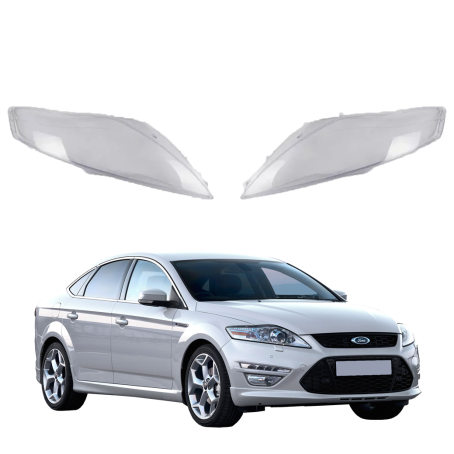 Комплект стъкла / капаци за фарове за Ford Mondeo MK4, (08-12), ляво и дясно 