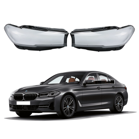 Комплект стъкла за фарове на BMW 5 серия G30 G38 Facelift (2020-2022), ляво и дясно 