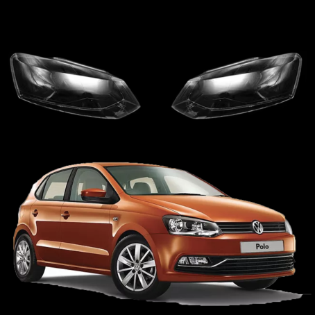 Комплект стъкла / капаци за фарове VW Polo (10-17), ляво и дясно 