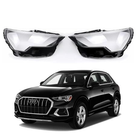 Комплект стъкла / капаци за фарове Audi Q3 (19-22), ляво и дясно 