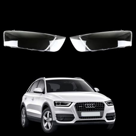 Комплект стъкла / капаци за фарове Audi Q3 (12-15), ляво и дясно 