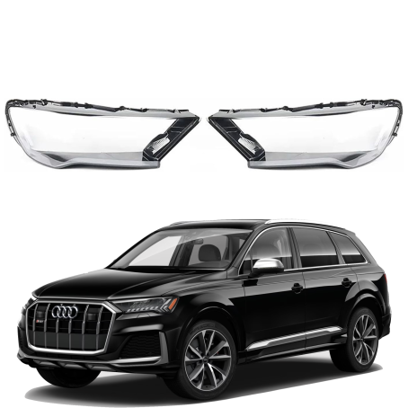 Комплект стъкла / капаци за фарове Audi Q7 (21-22), ляво и дясно