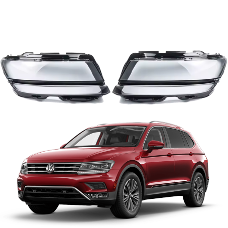Комплект стъкла за LED фарове на VW Tiguan (2017-2020), ляво и дясно 